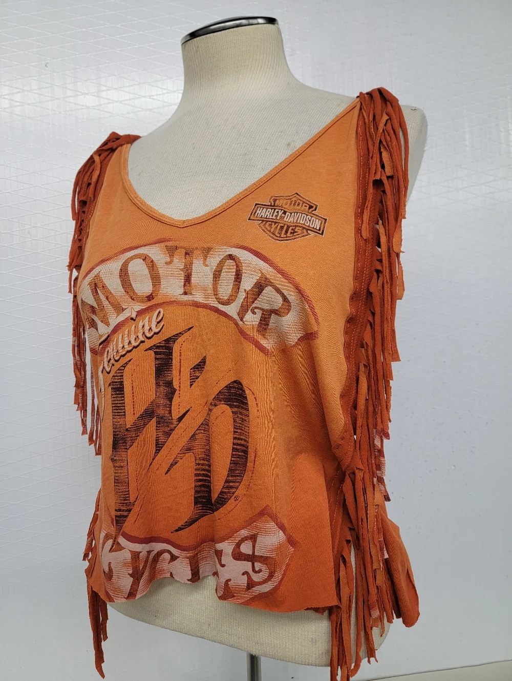 Harley Davidson Fringe Tank Upcycled - Picture 6 of 11